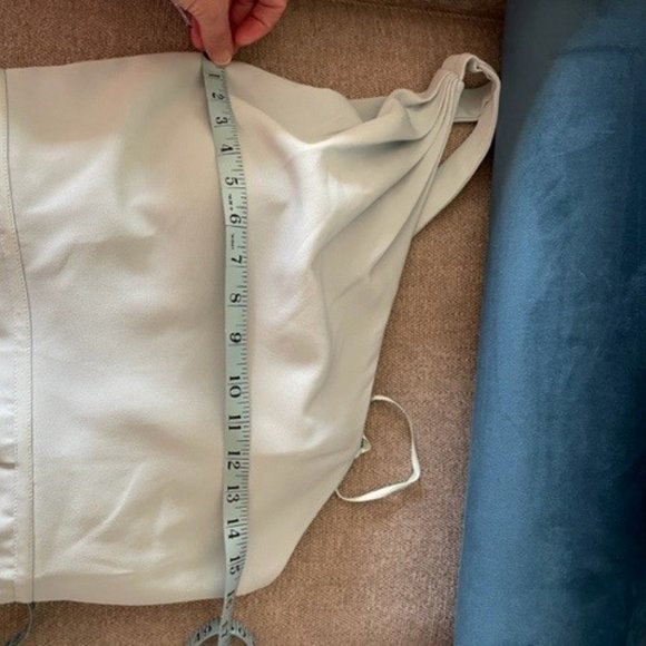 Ieena for Mac Duggal One-Shoulder Jersey Mermaid Gown Powder Blue Size 6 - Picture 10 of 11